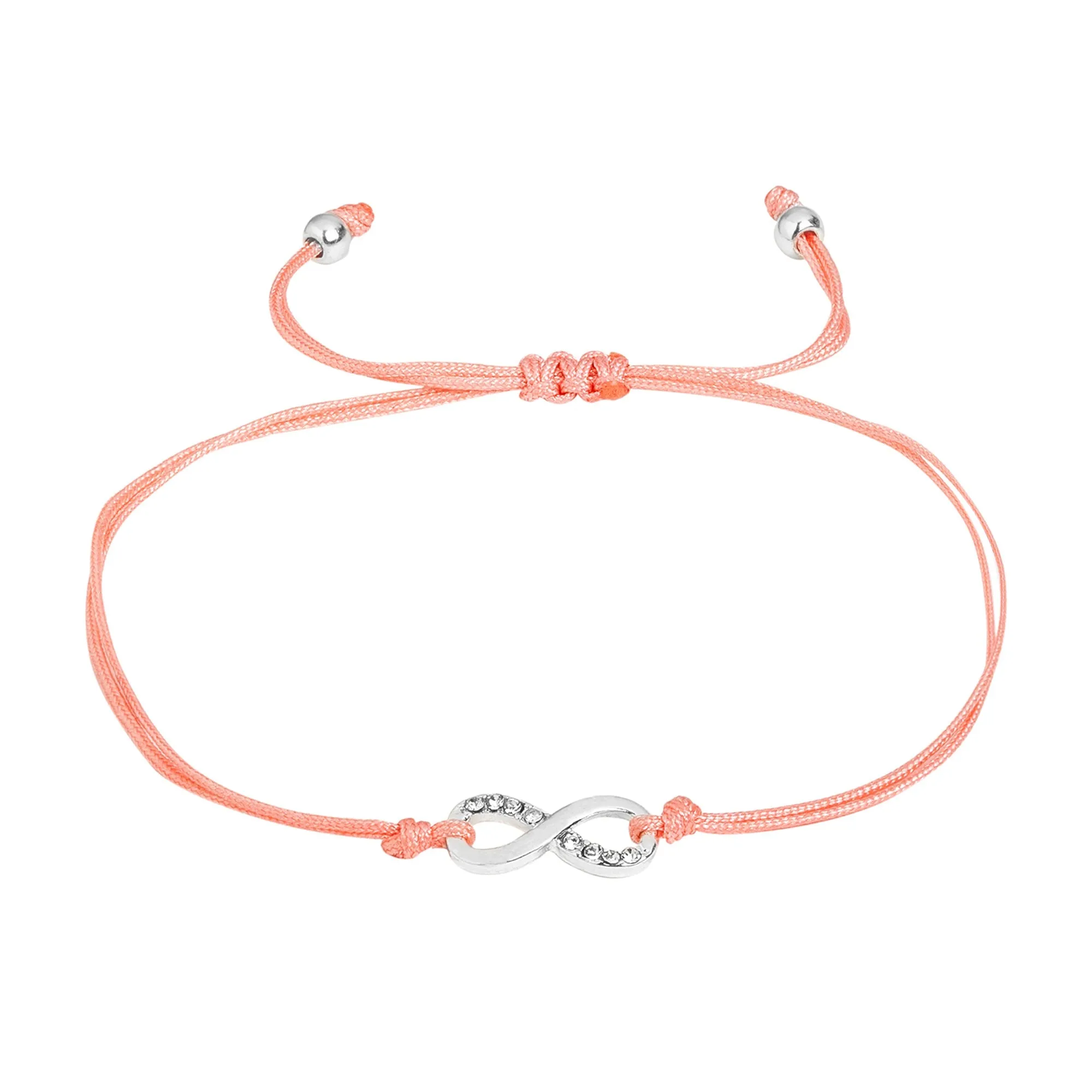 Accessorize London Women's Pink Eternity Friendship Bracelet