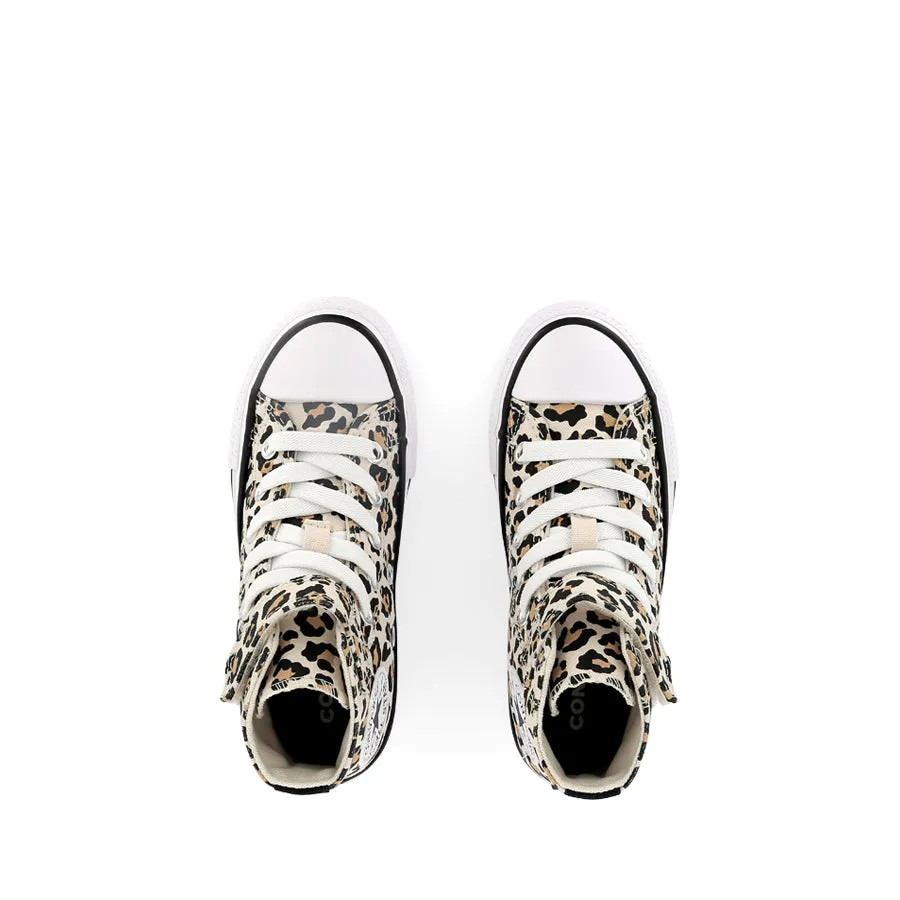 ALL STAR HI KIDS 1V LEOPARD LOVE - DRIFTWOOD/BLACK/WHITE