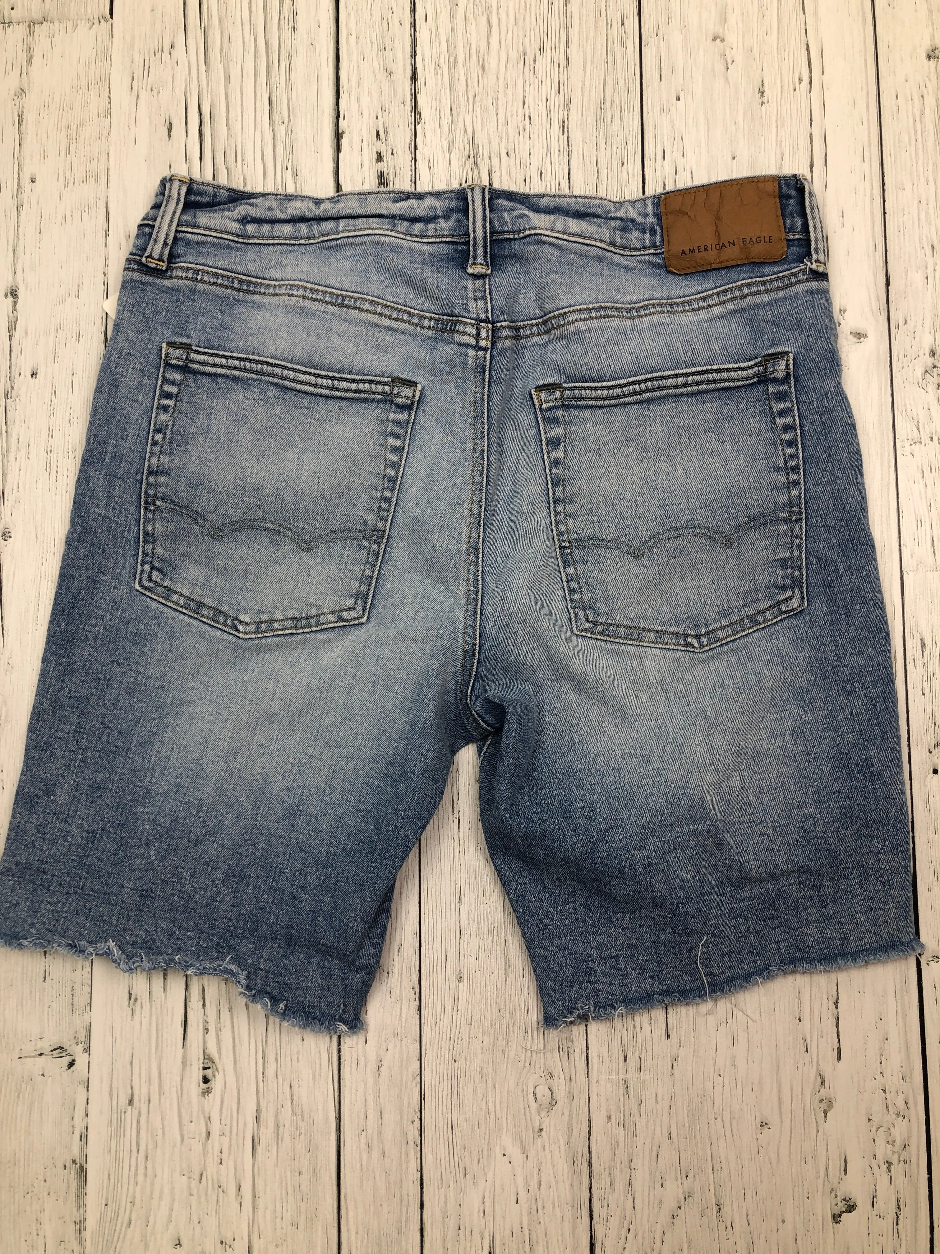 American Eagle blue denim distressed shorts - His M/34