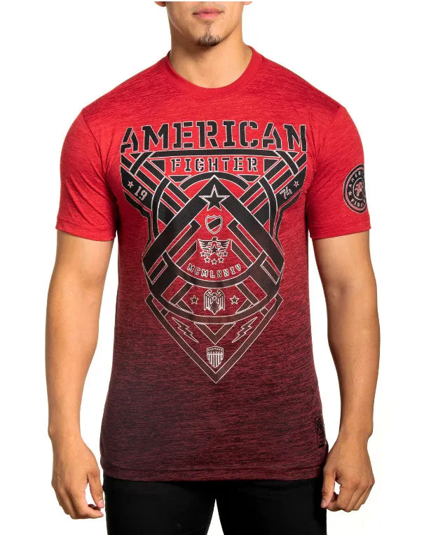 American Fighter Cardwell T-Shirt Cherry/Dark Cherry