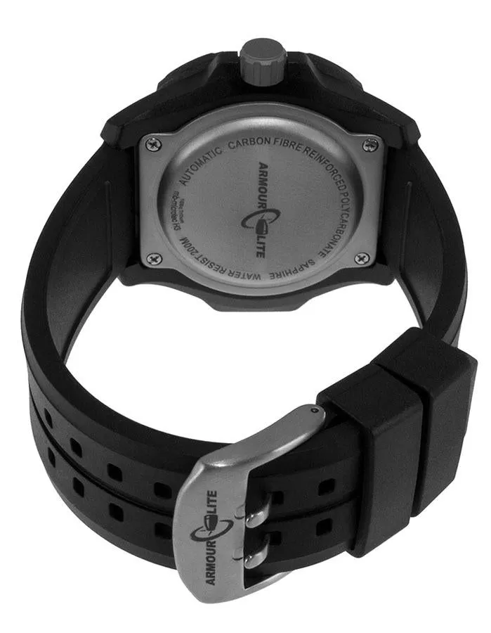 ArmourLite Caliber Series Automatic - Black Dial - Polycarbon Case - NBR Strap