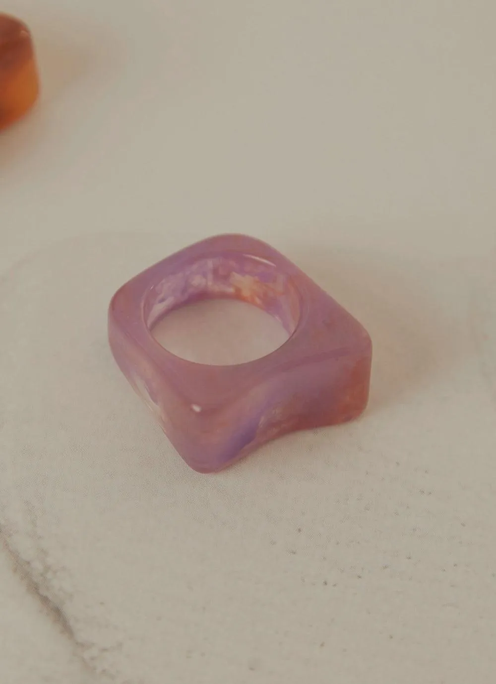 Art House Resin Ring - Pink