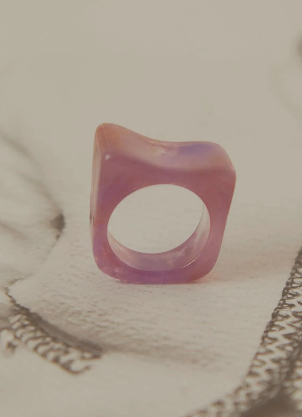 Art House Resin Ring - Pink