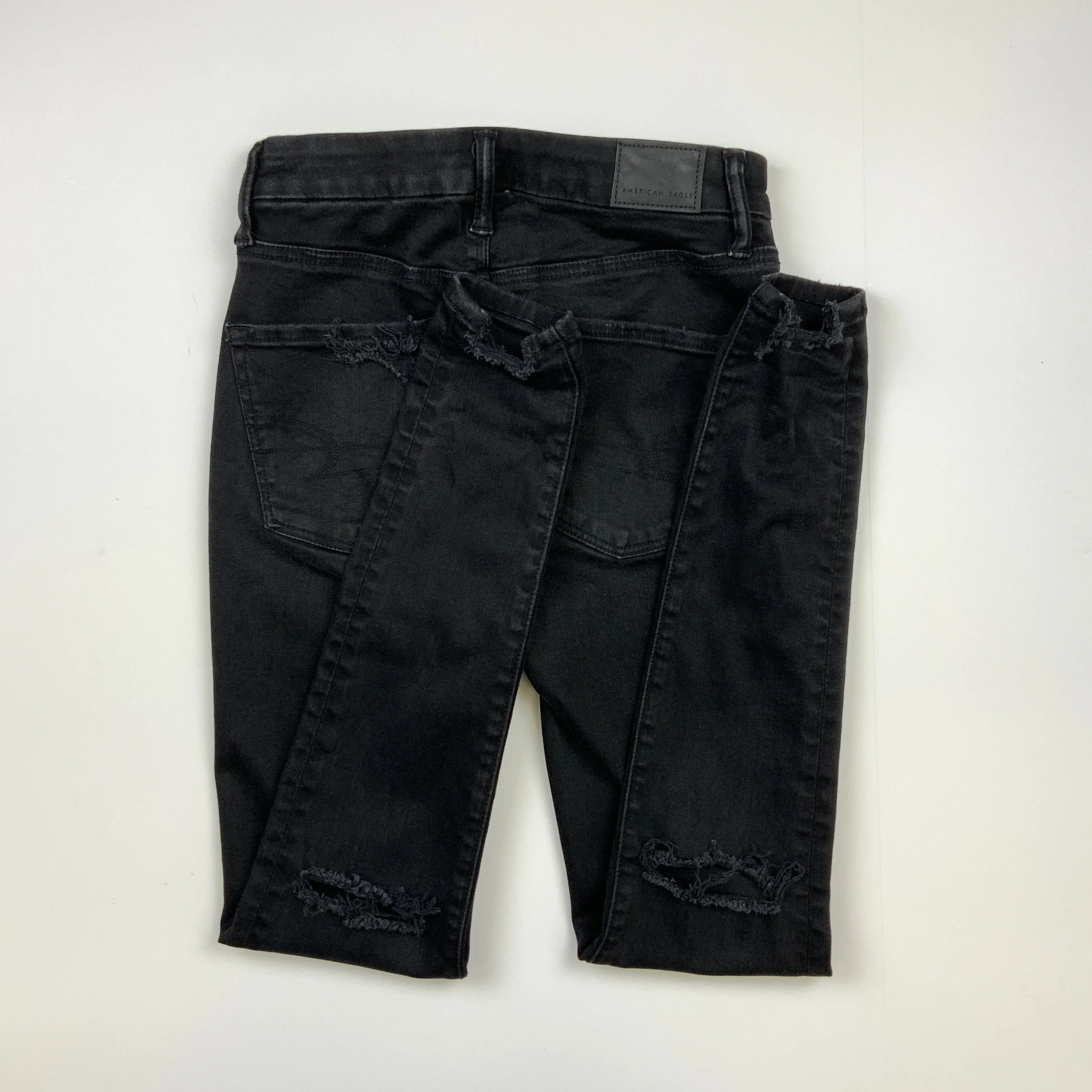 Black Denim Jeans Skinny American Eagle, Size 2