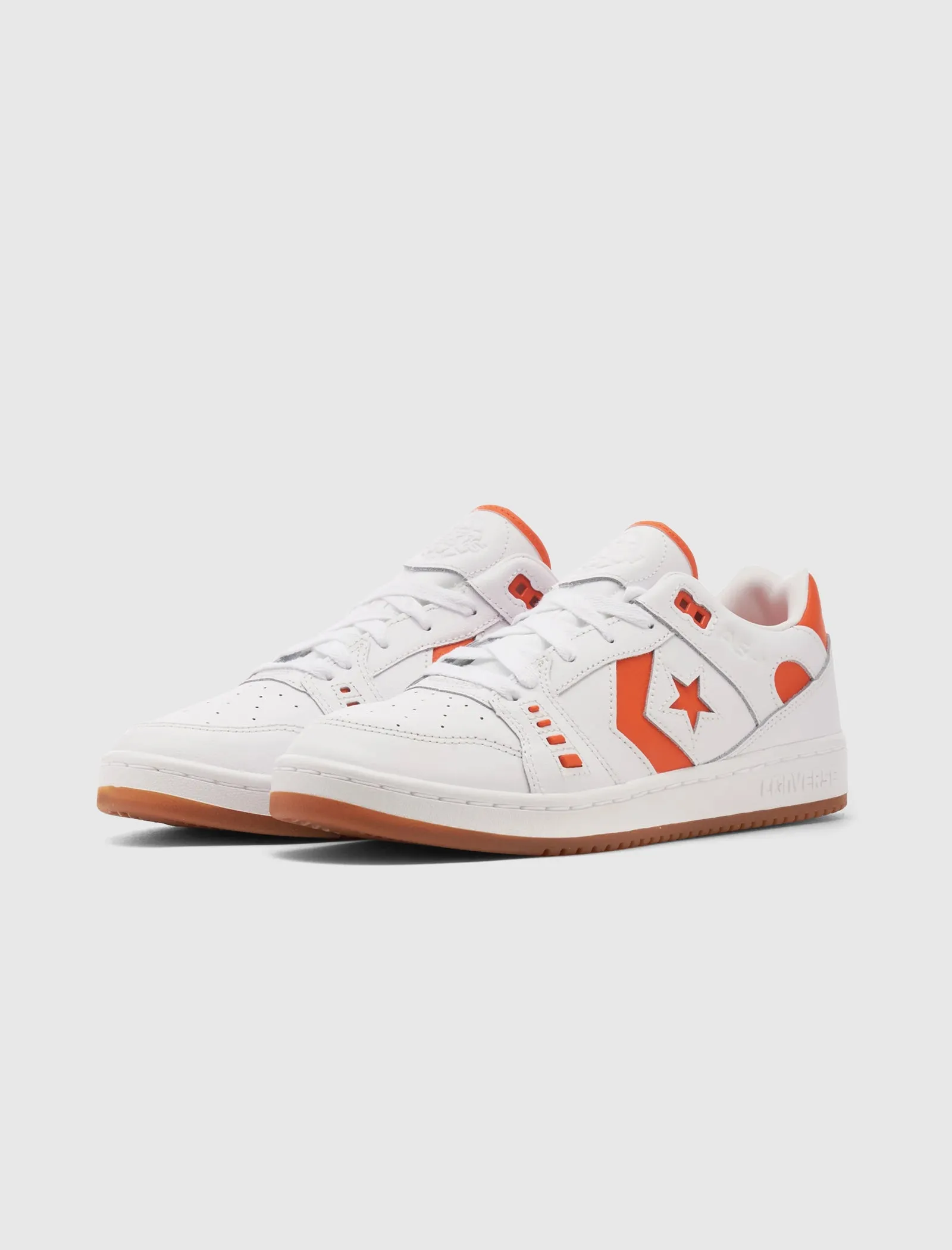 Converse AS-1 Pro OX Sneakers in White and Orange