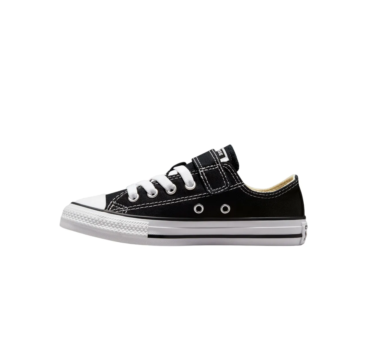 Converse boys' sneaker shoe with elastic lace and velcro Chuck Taylor All Star 372881C black white 