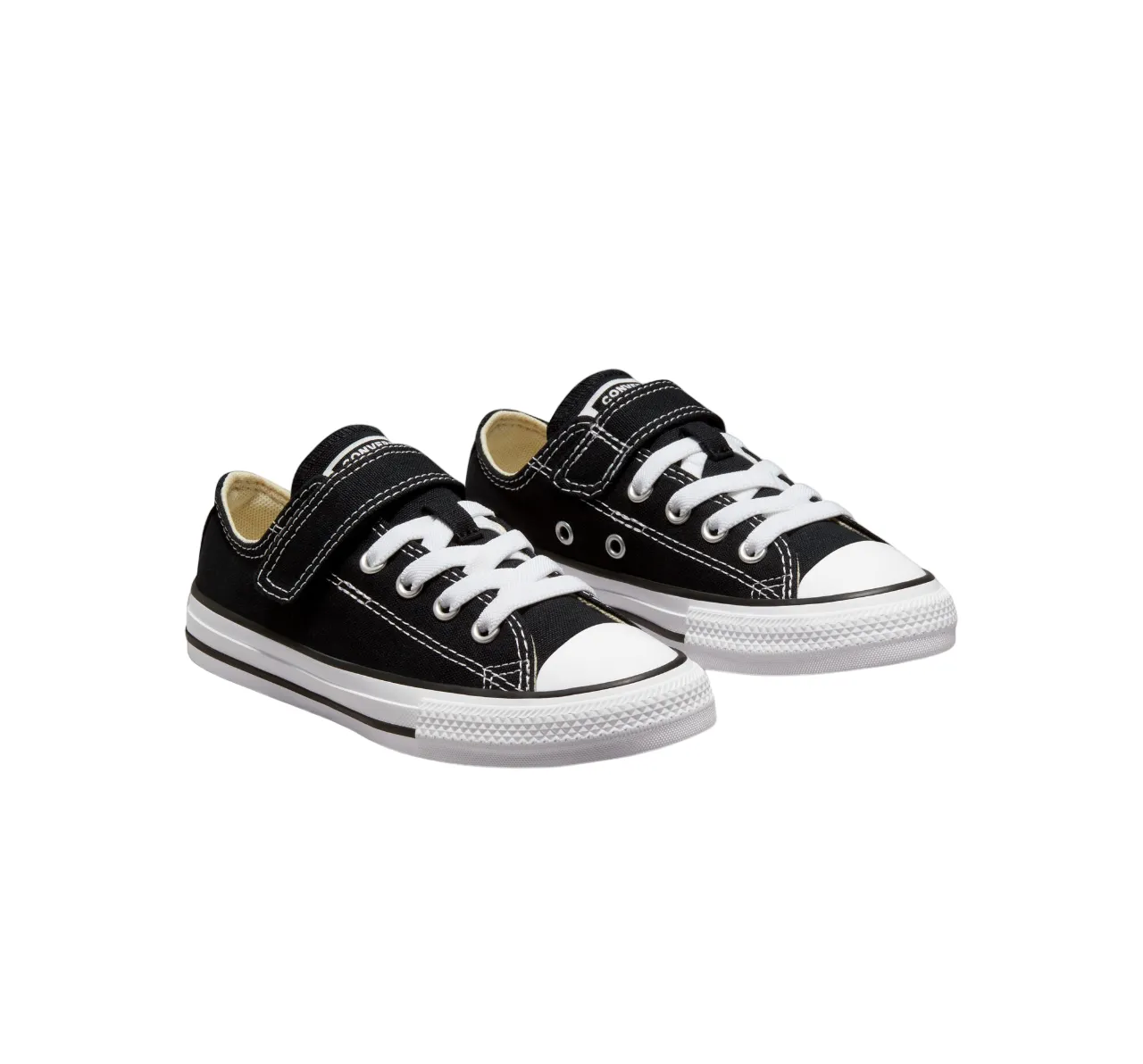 Converse boys' sneaker shoe with elastic lace and velcro Chuck Taylor All Star 372881C black white 