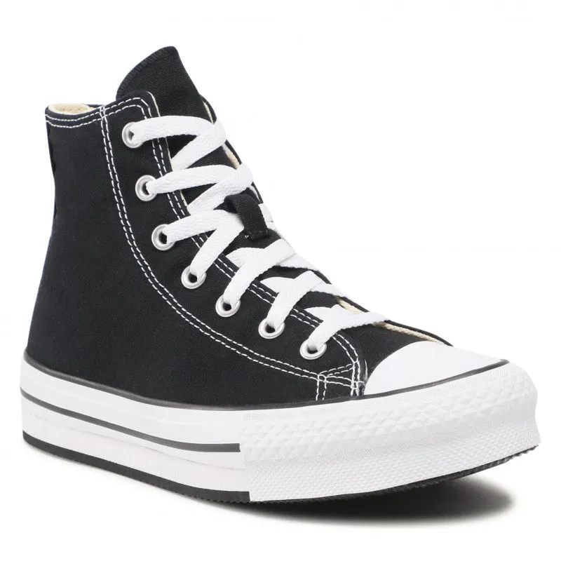 Converse girls' high canvas sneakers Chuck Taylor All Star Eva Lift Hi 272855C black-white