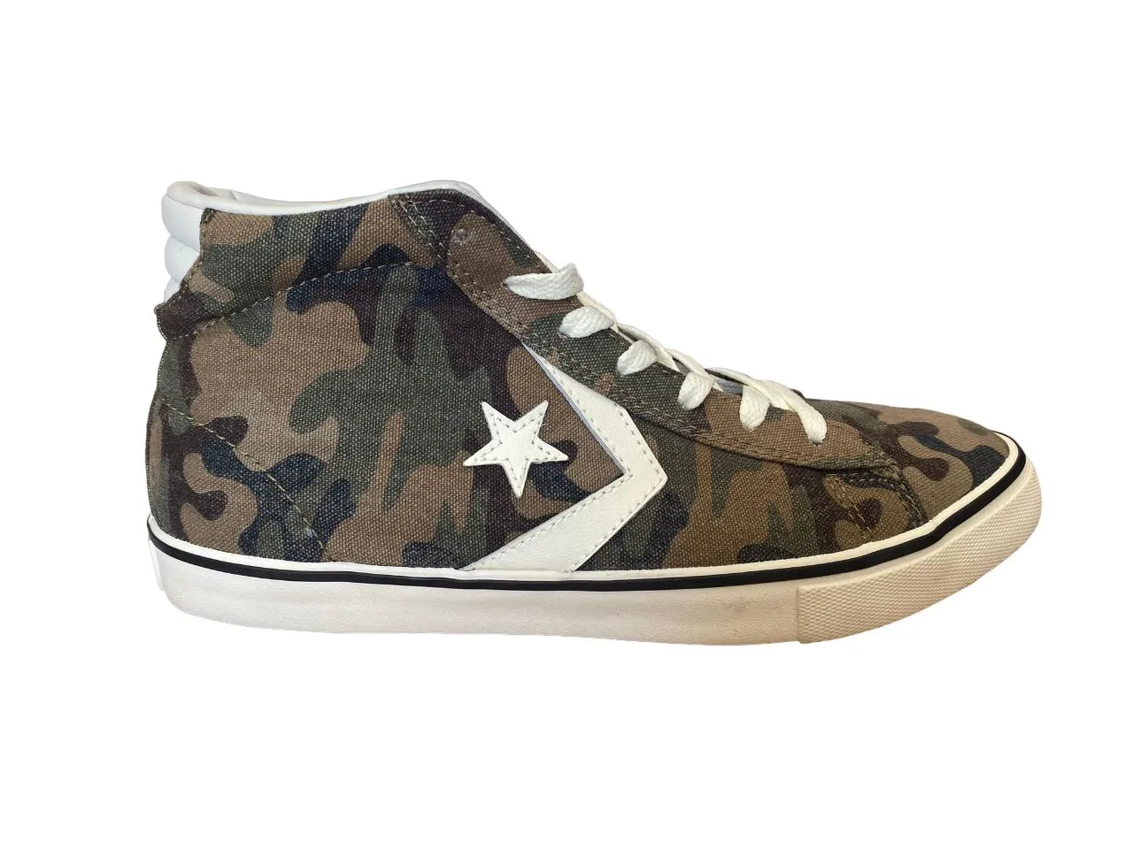 Converse high-top sneakers for boys Pro Leather Vulc 643778C green camo