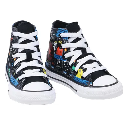 Converse high-top sneakers for children in black Ctas Hi 670212C canvas