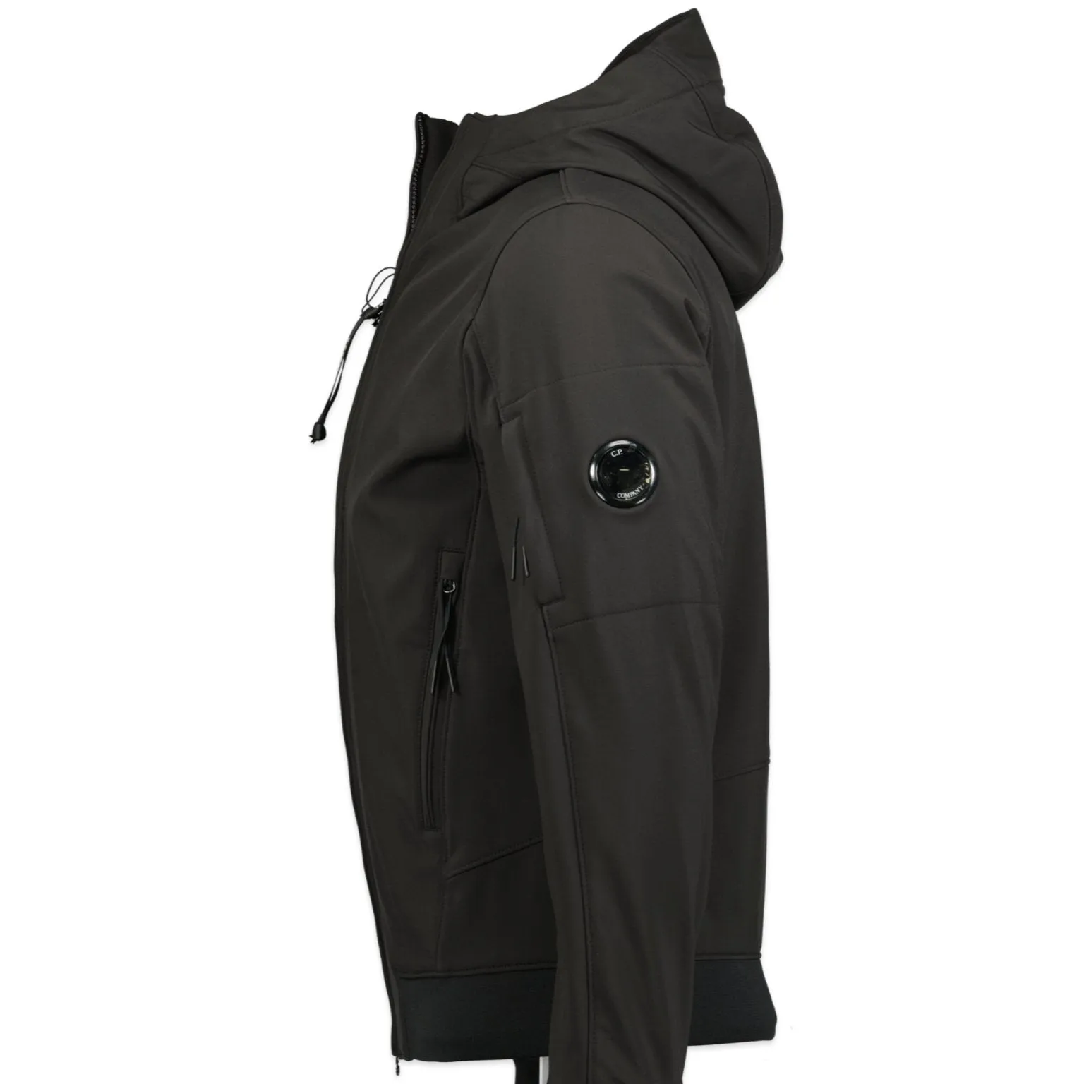 CP COMPANY Softshell Hooded Arm Lens Jacket Black