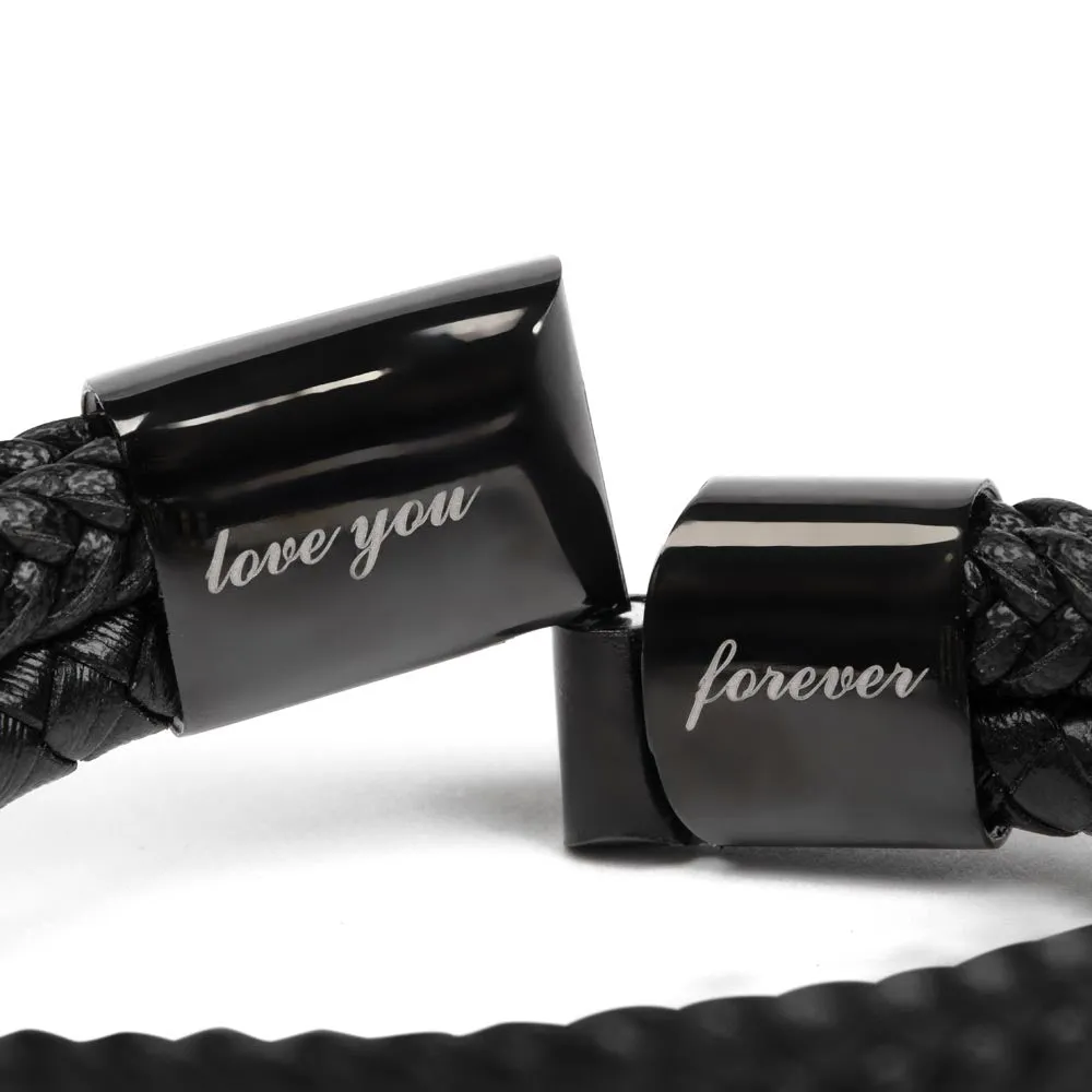 【Deal of the Month】To My Man Gift, Remember Whose King You Are, Love You Forever Men Bracelet