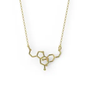 dopamine serotonin necklace H | gold vermeil