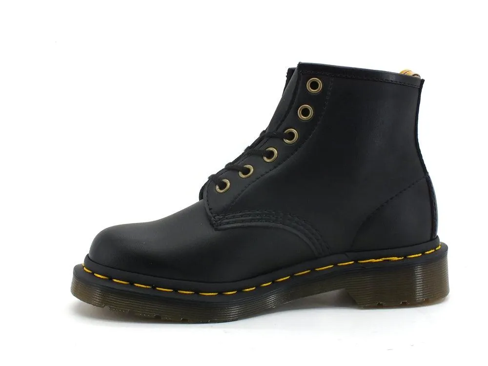 DR. MARTENS Vegan Felix Rub Off 6 Eyes Anfibio Black 101-VEGAN-23984001