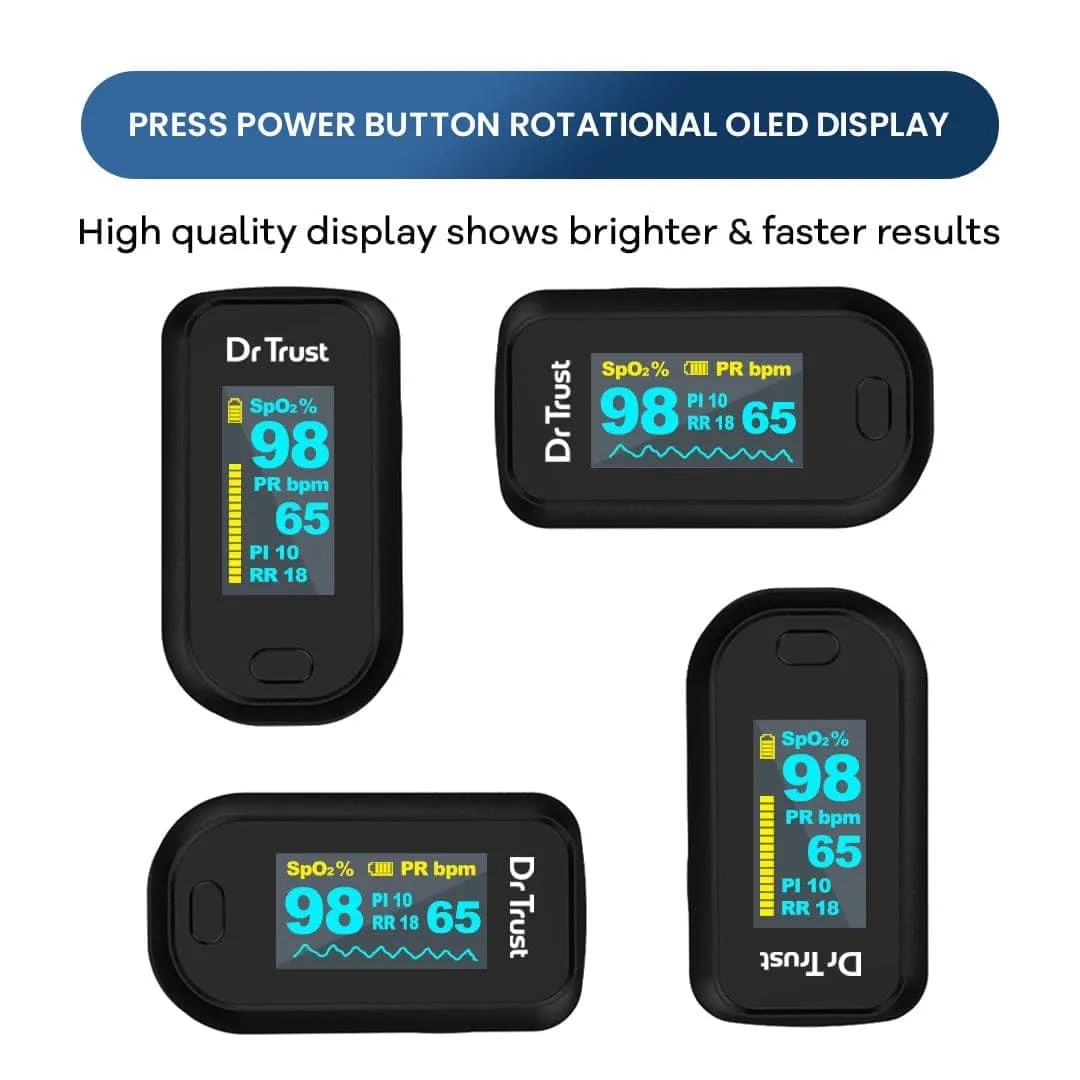 Dr Trust USA Finger Tip Pulse Oximeter Professional 210 Oxygen Check