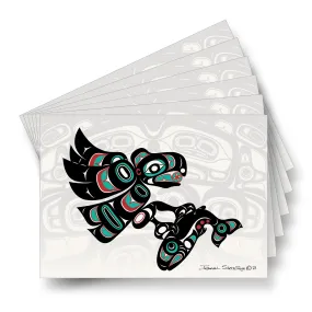 Eagle Salmon & House Screen - Formline Art Cards