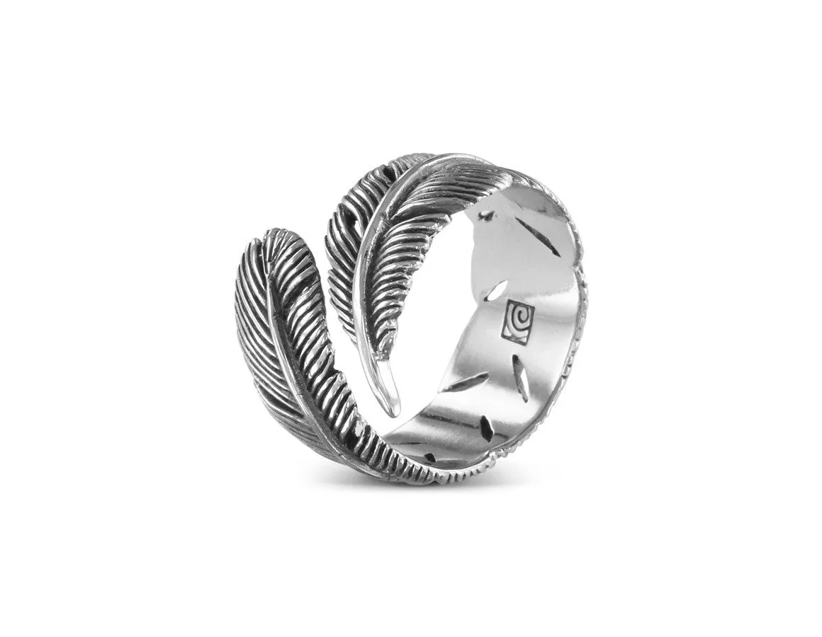 Feather Ring - Silver