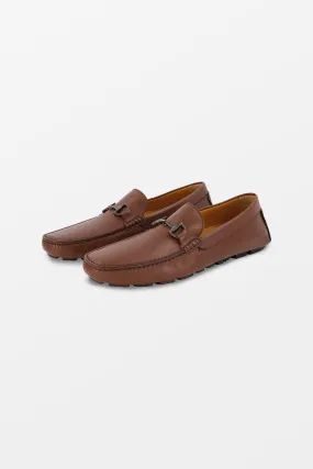 Fiorangelo Brown Leather Moccasins