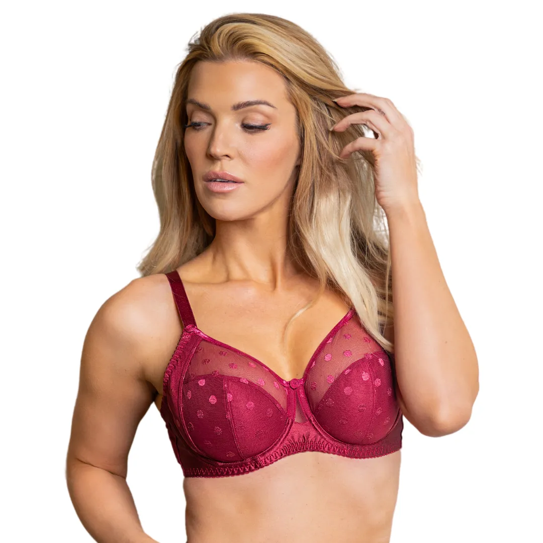 Fit Fully Yours Carmen Polka Dot Lace Multi-Part Bra - Style B2498-DR