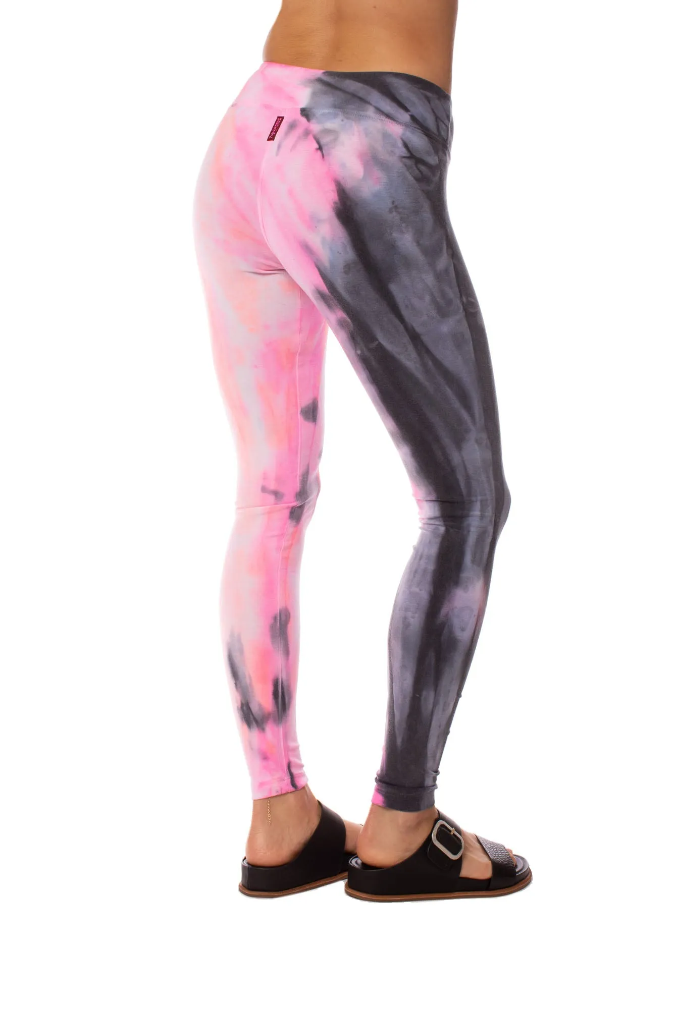 Flat Waist Ankle Legging (Style W-452, Tie-Dye Dreamsicle) by Hard Tail Forever