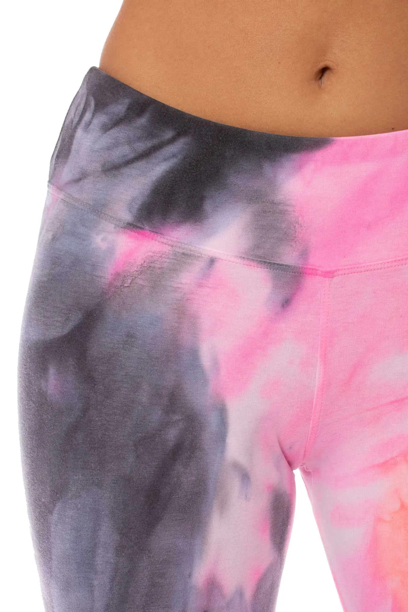 Flat Waist Ankle Legging (Style W-452, Tie-Dye Dreamsicle) by Hard Tail Forever