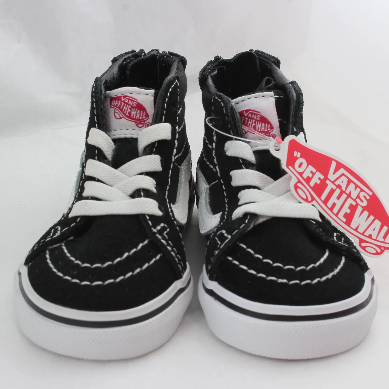 Kids Vans Sk8 Hi Zip Toddler Black White