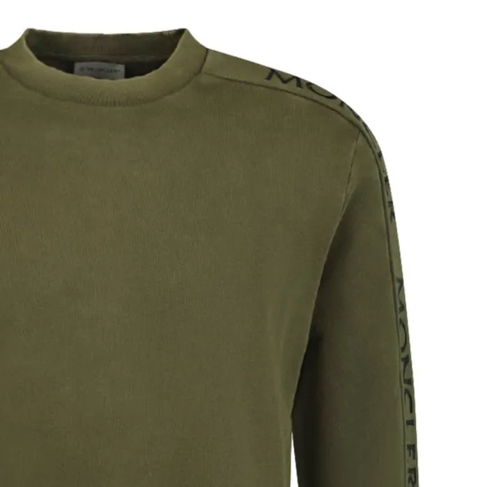 'maglia girocollo' khaki crew neck sweatshirt