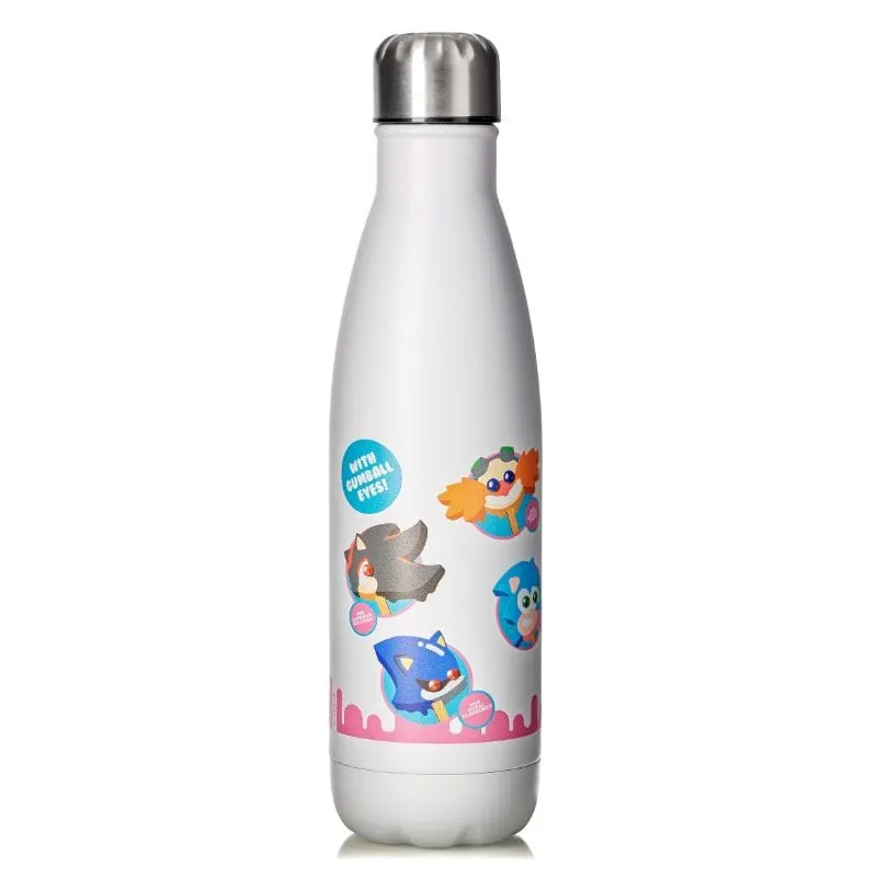 Official Sonic the Hedgehog Ice Cream Menu Bowling Pin Style Water Bottle