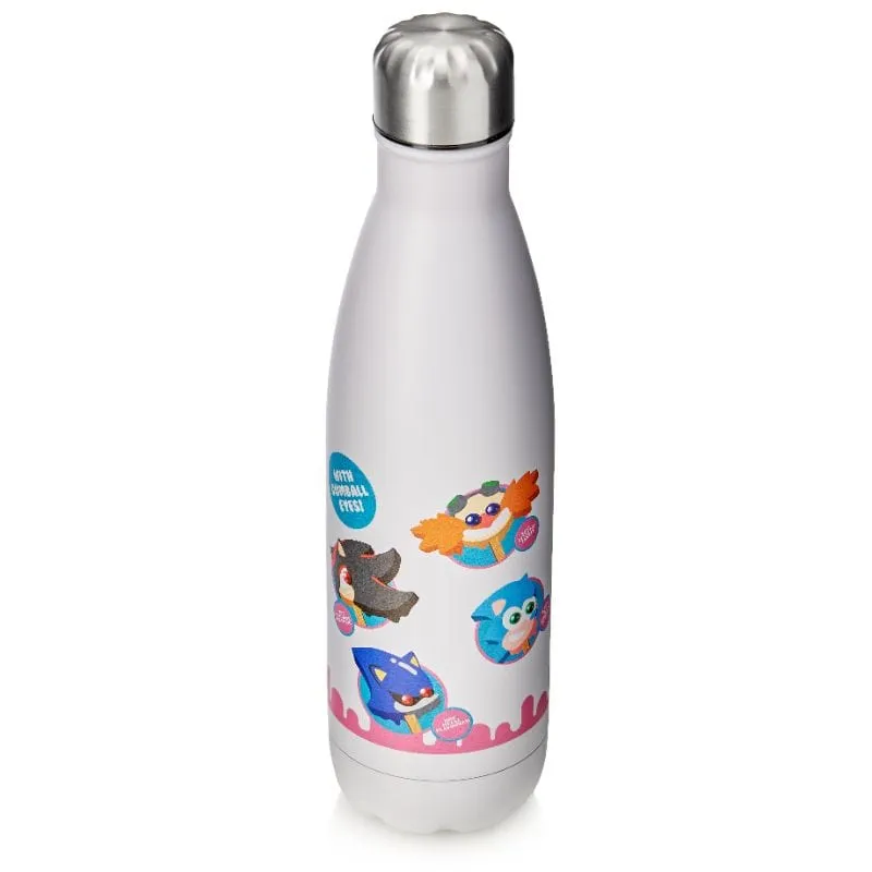 Official Sonic the Hedgehog Ice Cream Menu Bowling Pin Style Water Bottle