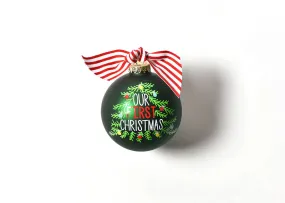 Our First Christmas Tree Glass Ornament