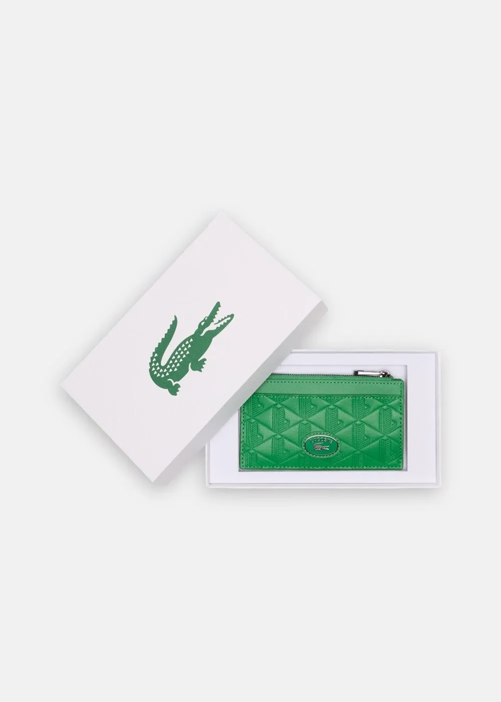 Porte-cartes Lacoste Monogramme protection RFID vert