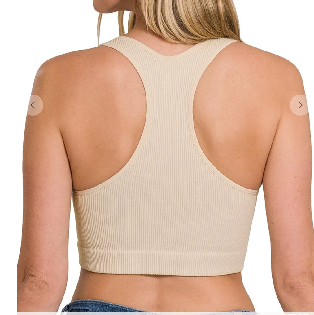 RESTOCK -Removable Pad Cropped Racerback