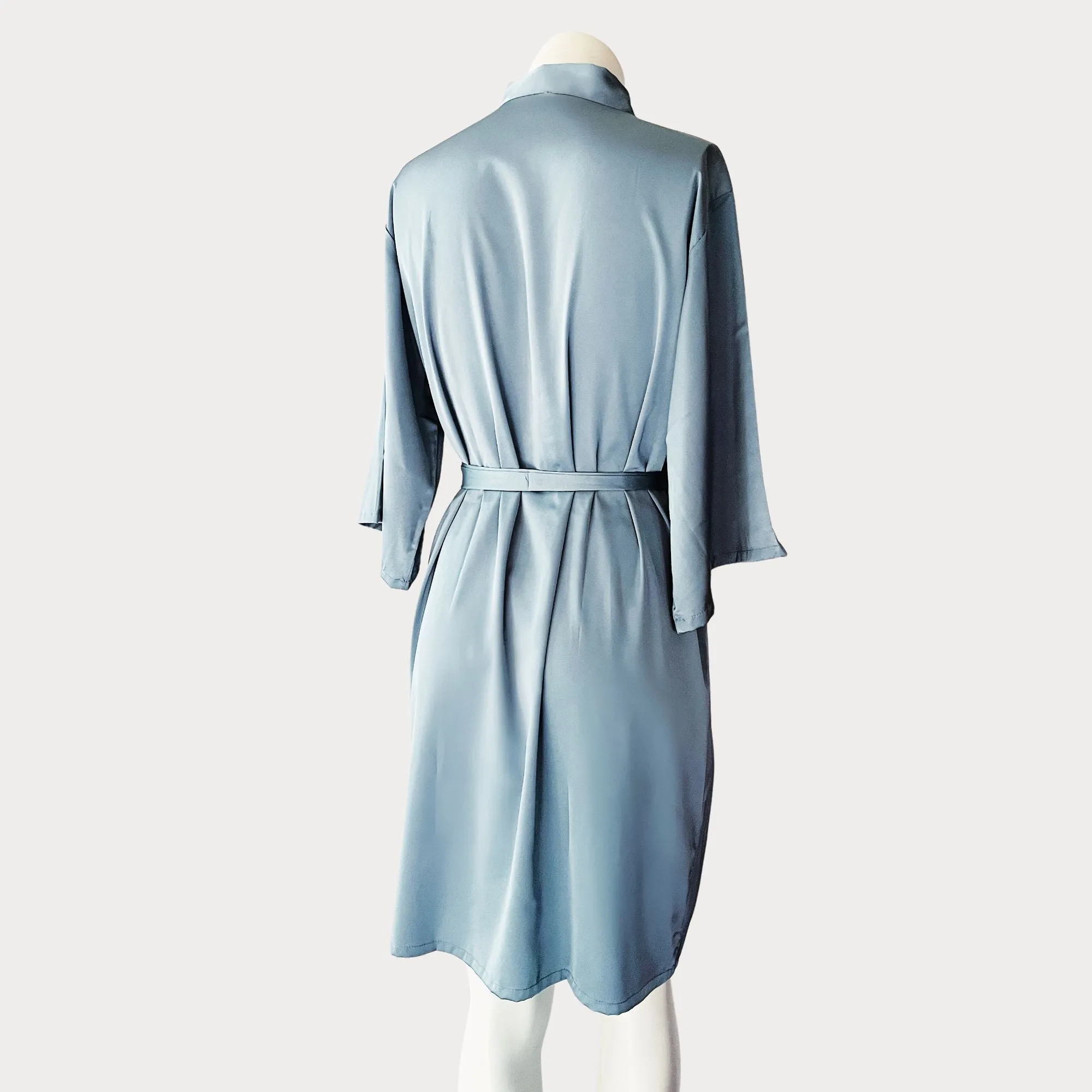 Satin Robe - kimono style sleeves and matching night gown. Ready to ship.