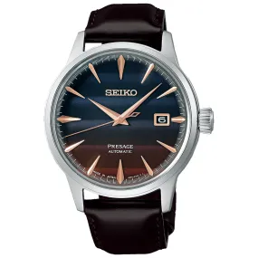 Elegant Seiko Presage Cocktail Time SRPK75 Purple Sunset Mens Automatic Watch