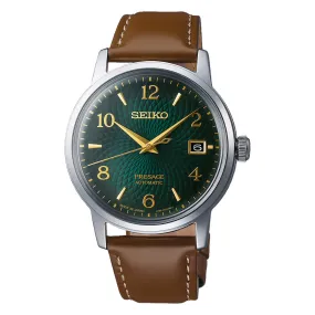 Seiko Presage SRPE45J1 Automatic Mens Dress Watch with Green Dial and Stainless Steel Case