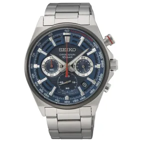 SEIKO SSB407 Chronograph Watch - Stylish Stainless Steel Design with Quartz Movement and Date Function