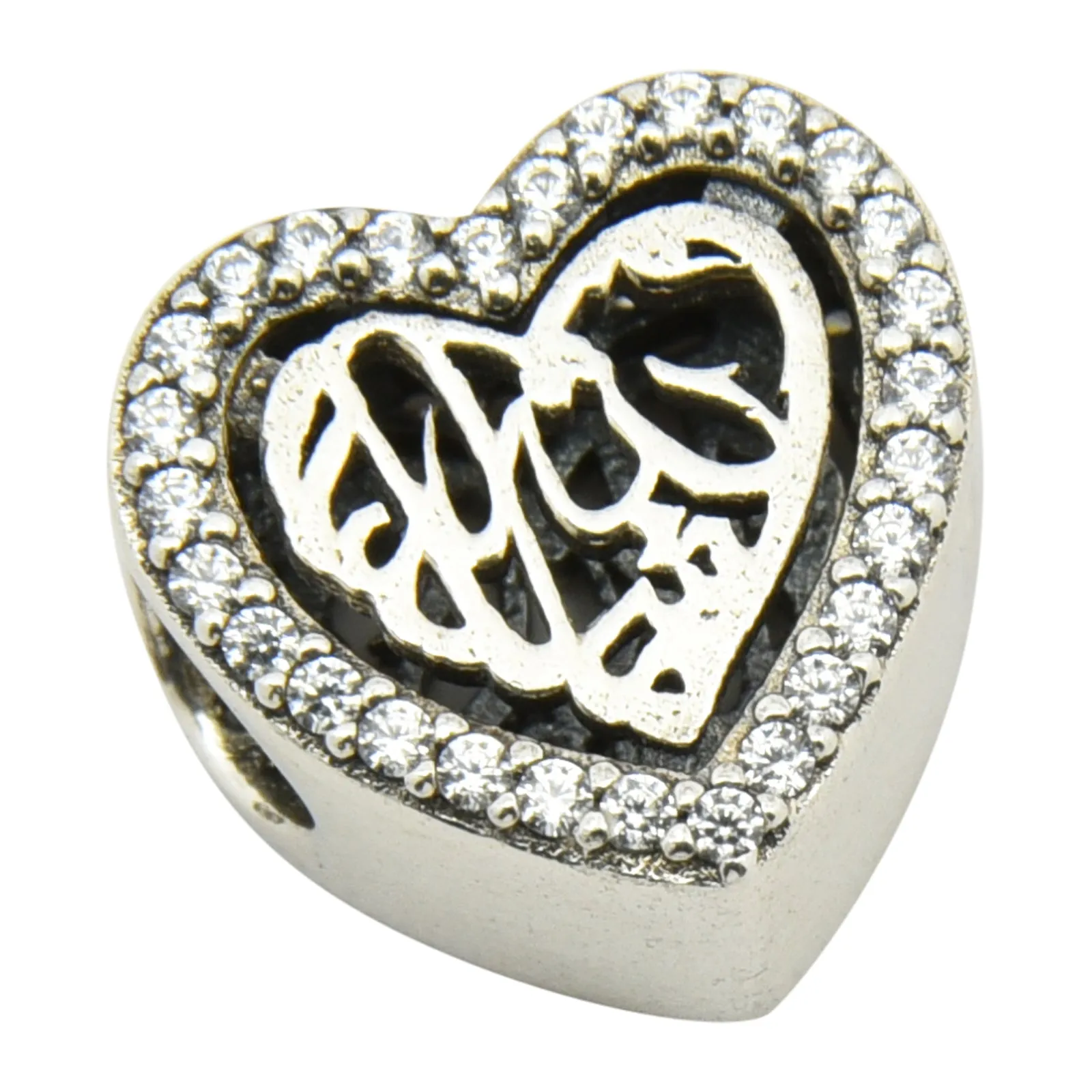 Sterling Silver Mashallah Heart Charm