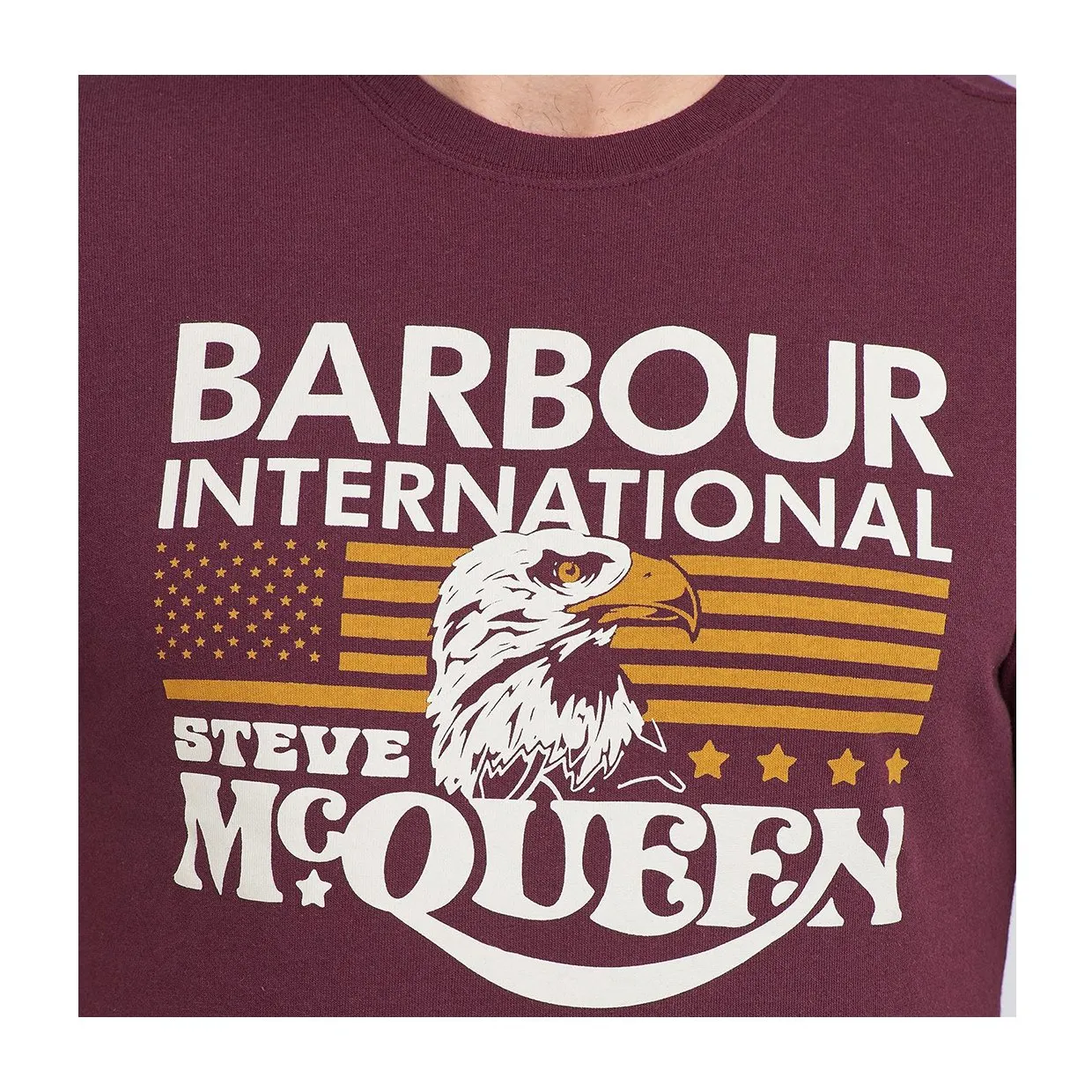 T-shirt Barbour International Eagle Bordeaux