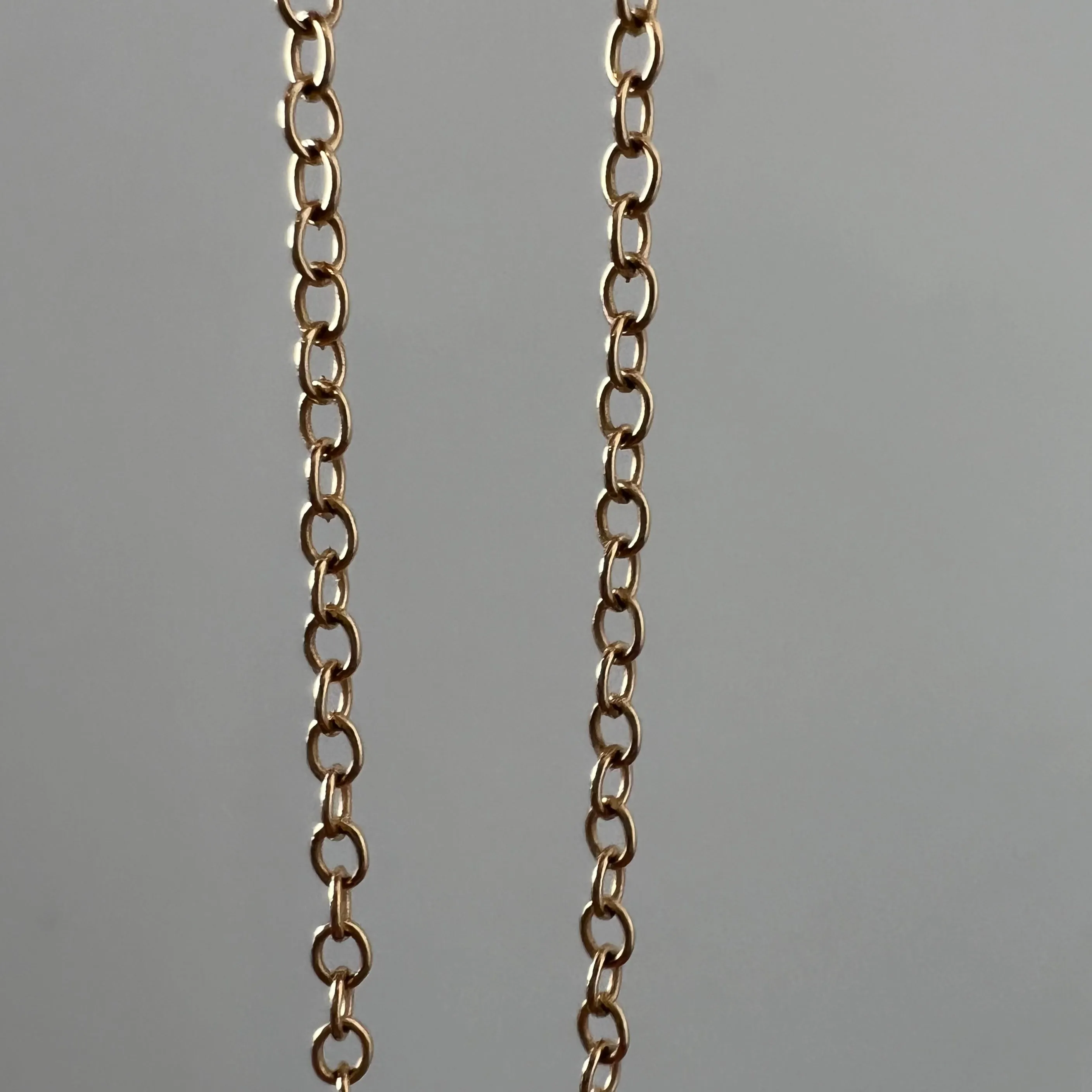 Vintage Dainty 14k Yellow Gold 1.5mm Cable Link Chain Necklace - Elegant 17 Fine Jewelry