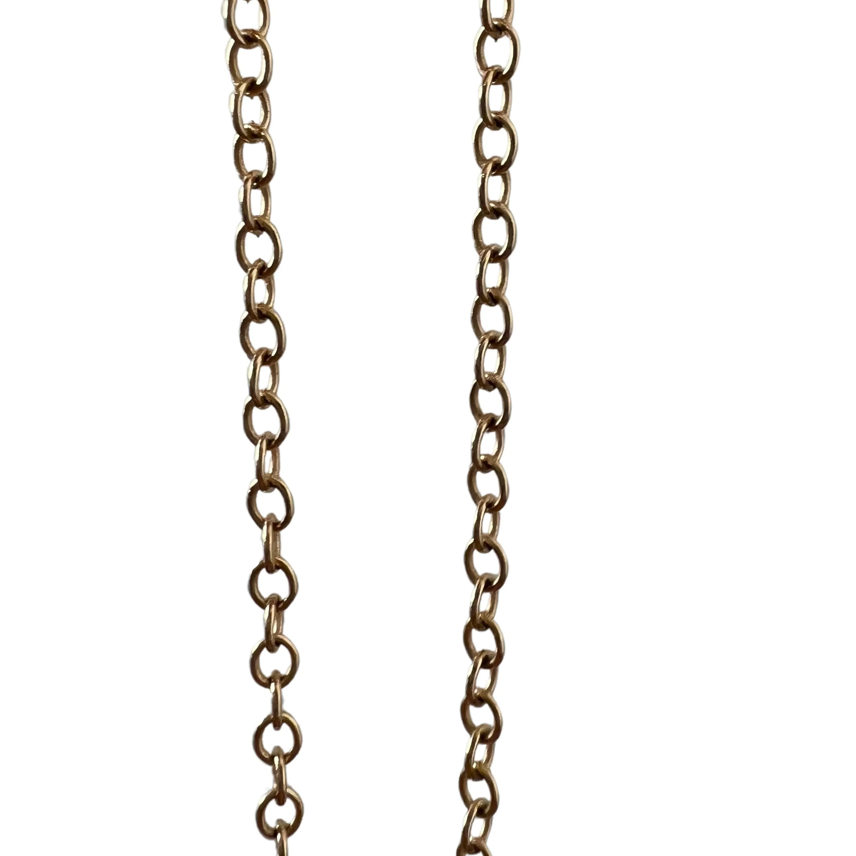 Vintage Dainty 14k Yellow Gold 1.5mm Cable Link Chain Necklace - Elegant 17 Fine Jewelry