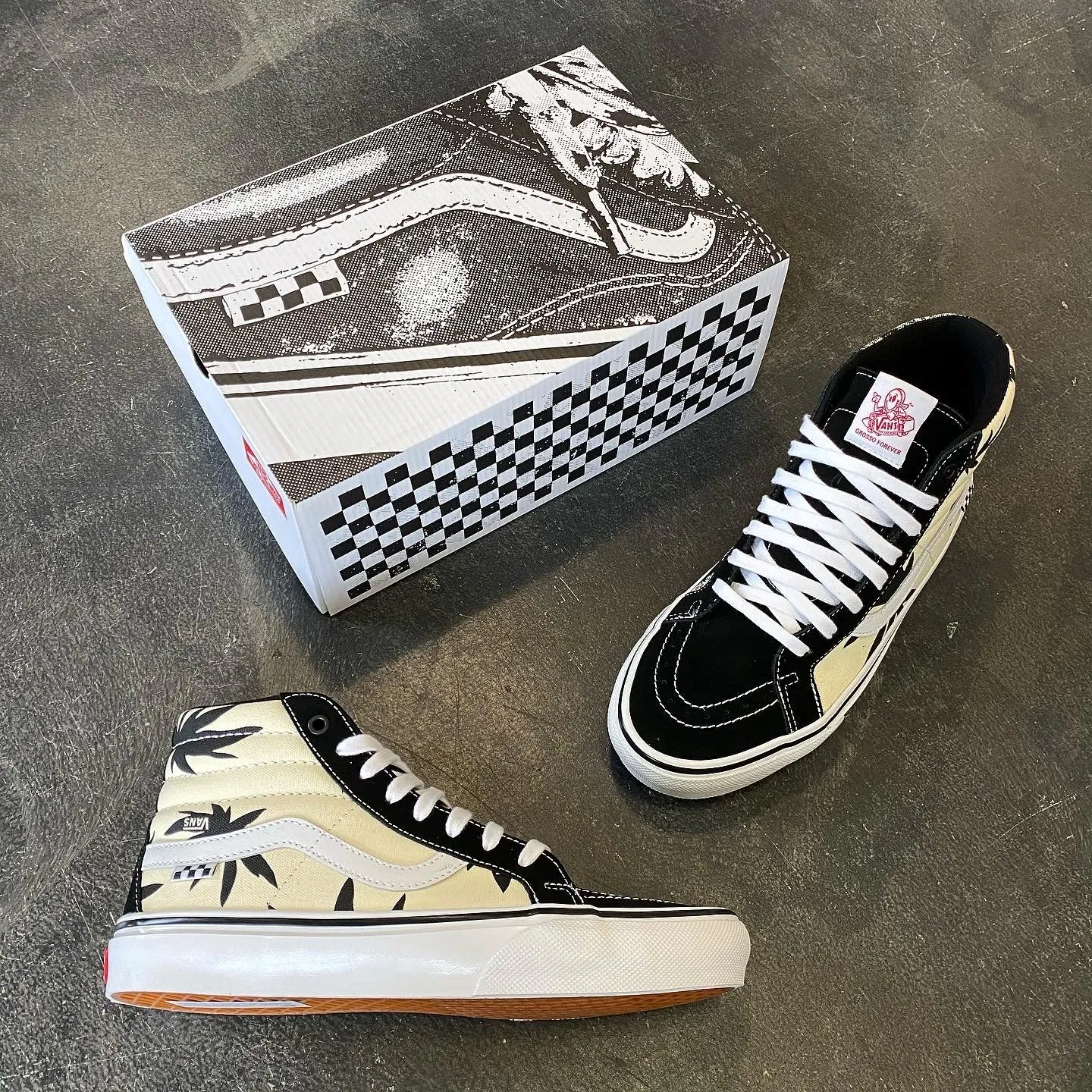 Vans Skate Sk8-Hi Reissue Grosso 88 Blk/Palms