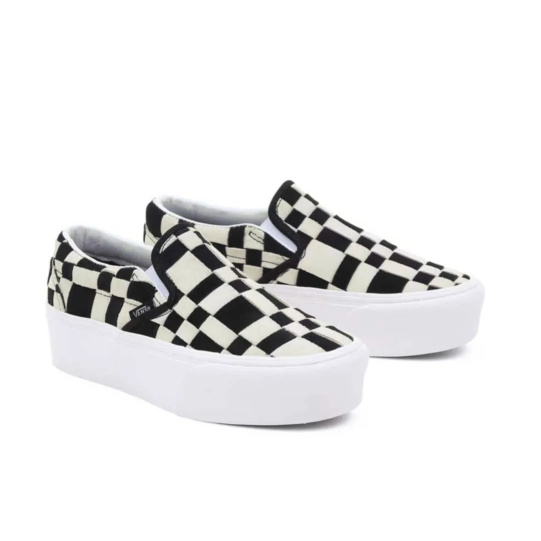 Vans - Unisex Woven Check Classic Slip-On Stackform Shoes (7Q5RBZW)