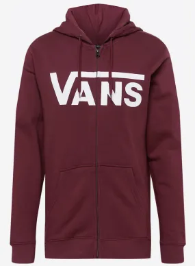 Vans zip closure hooded sweatshirt FZH 5913H07 XS burgundy