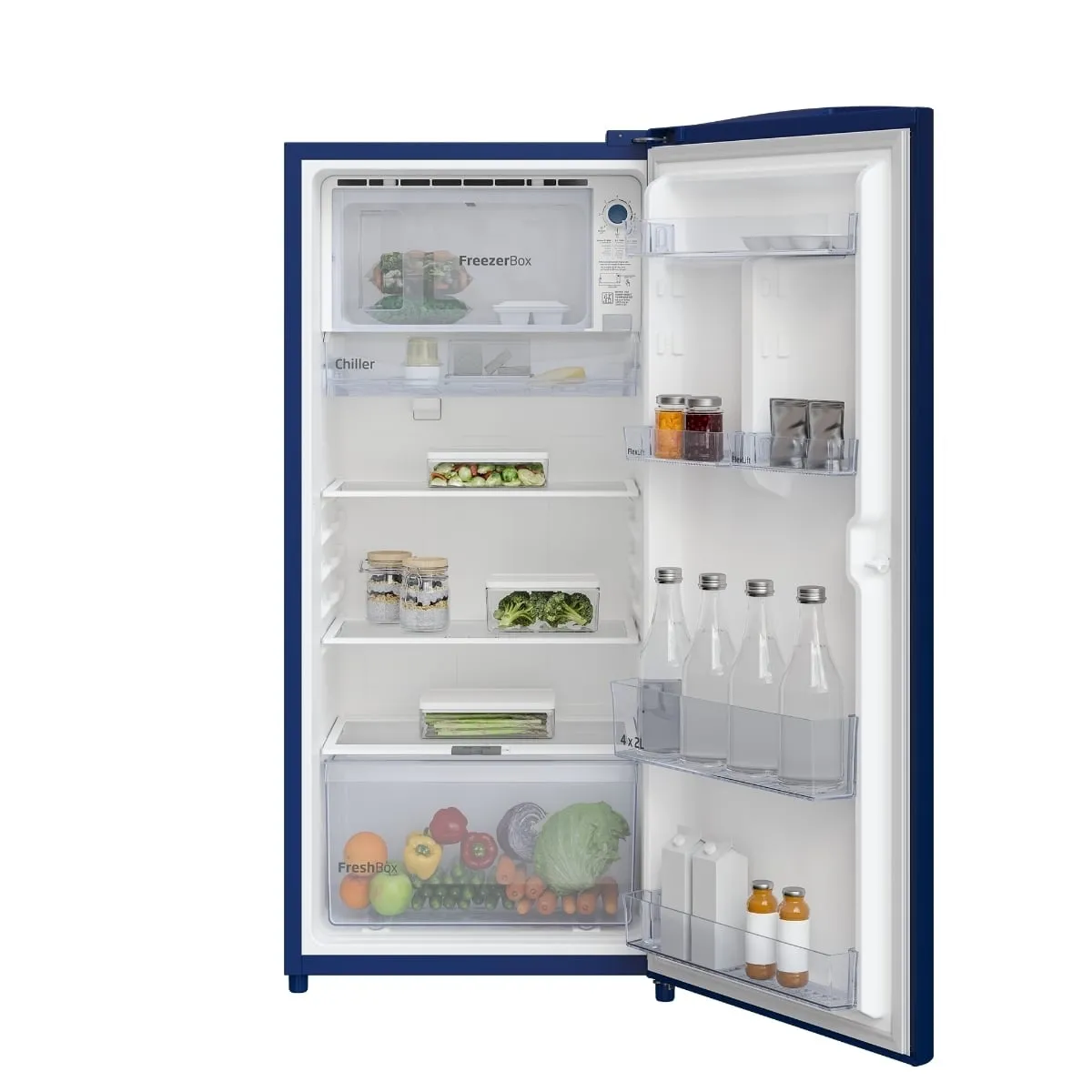 Optimized Title: Voltas Beko 185L 1 Star Energy Rated Single Door Refrigerator - Belus Blue